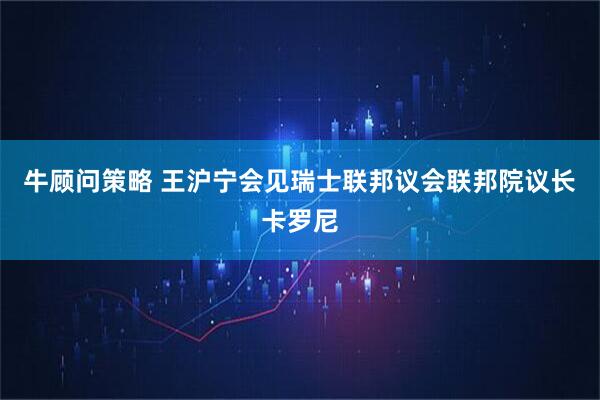 牛顾问策略 王沪宁会见瑞士联邦议会联邦院议长卡罗尼
